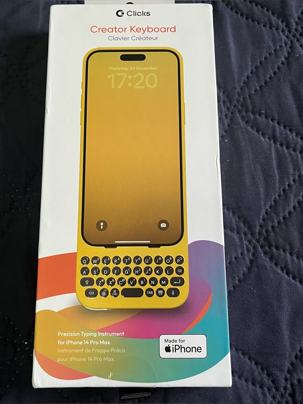 Clicks  - Keyboard for Apple iPhone 14 Pro Max - BumbleBee